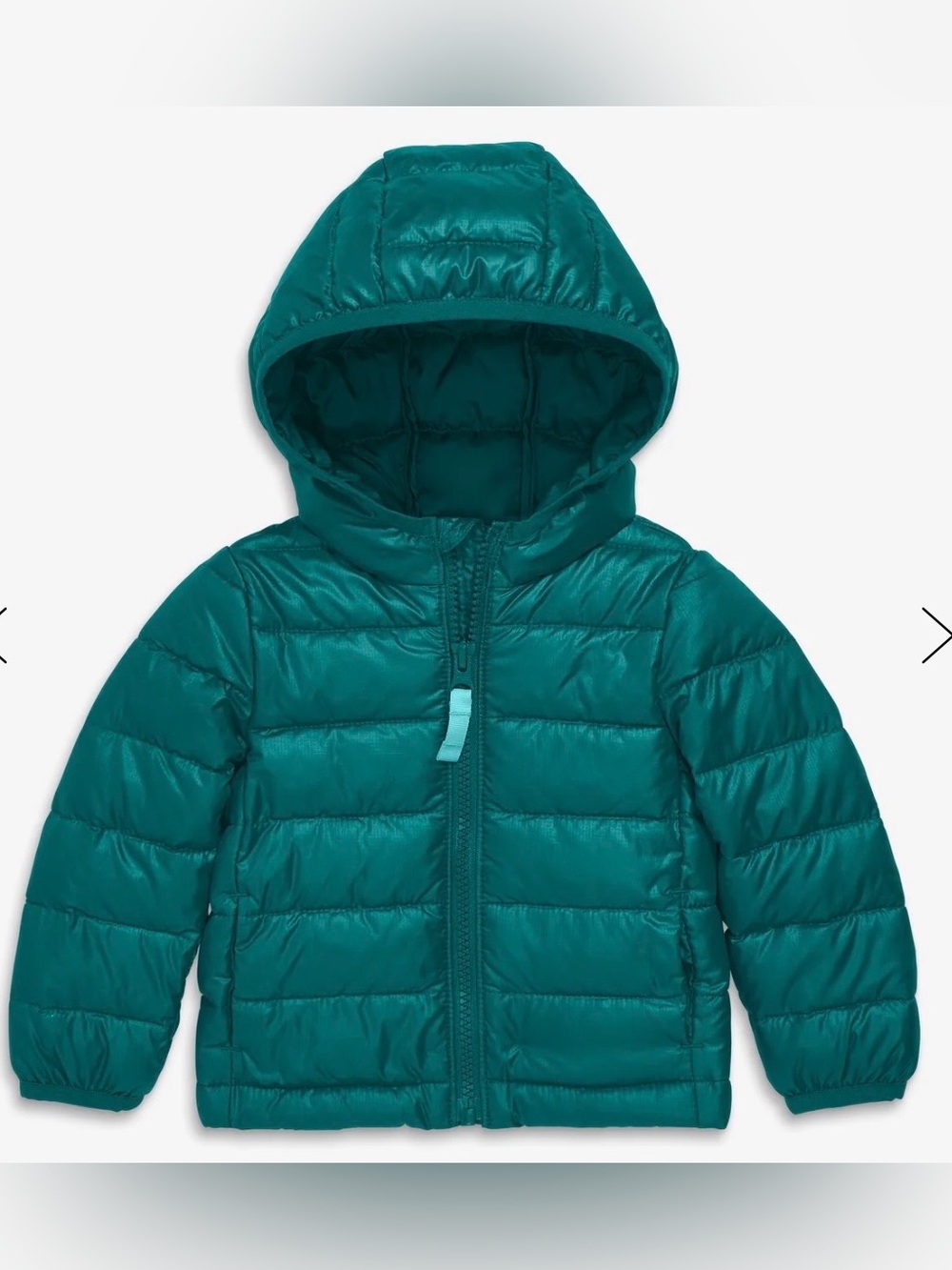 Primary Kids Lightweight Puffer Jacket, Size 18-24M, in color Spruce